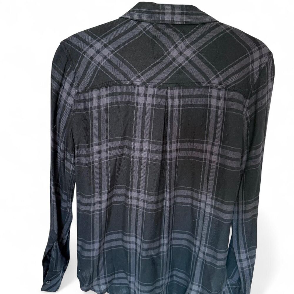 Rails Black And Charcoal Plaid Button-Up Shirt Si… - image 2